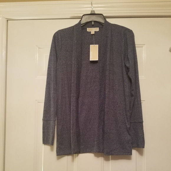 Michael Kors Sweaters - Michael Kors new blue long sleeve cardigan small